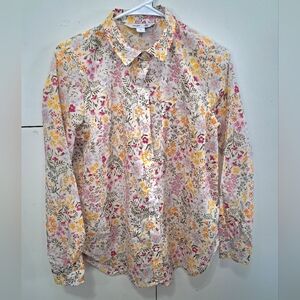 Old Navy Womens Size Medium Button Down Floral Blouse